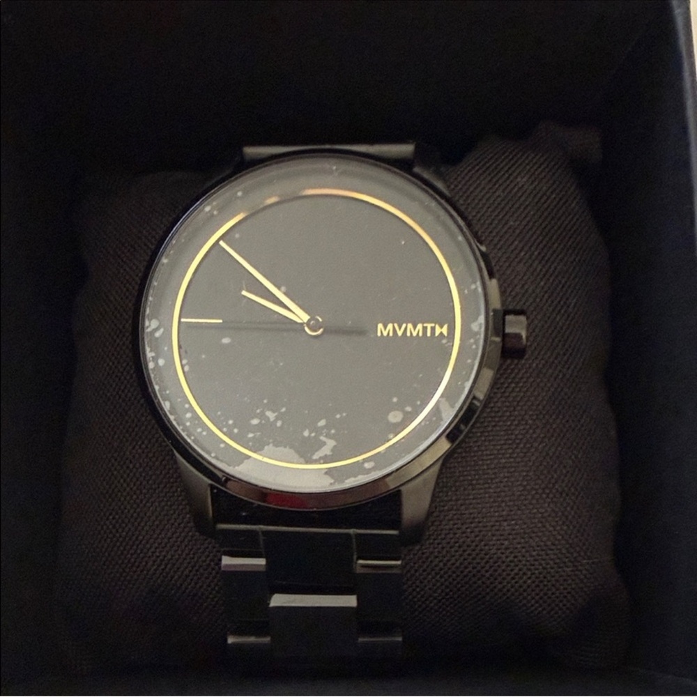 MVMT Midnight Black and Gold Timepiece